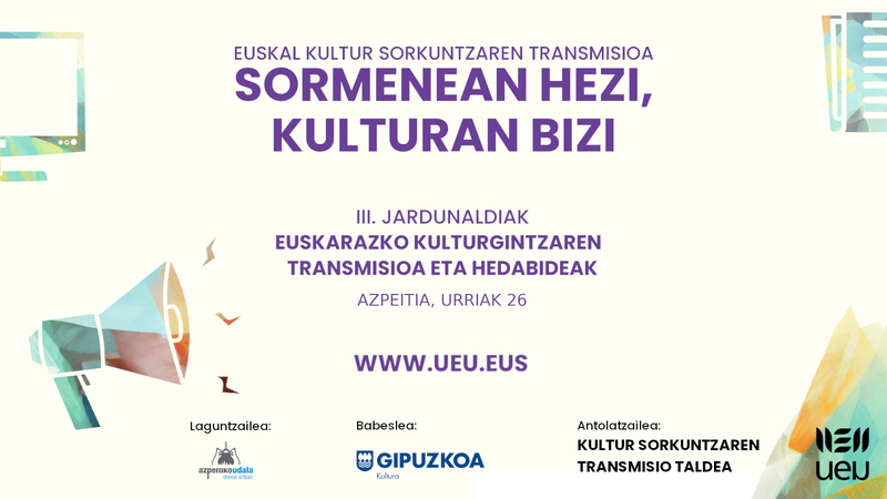 "Euskarazko kulturgintzaren transmisioa eta hedabideak" jardunaldietan izena emateko epea zabalik dago